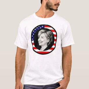 Camiseta hillary clinton : bandera de los ee.uu. : pictóric