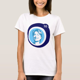 Camiseta hillary clinton burbuja azul