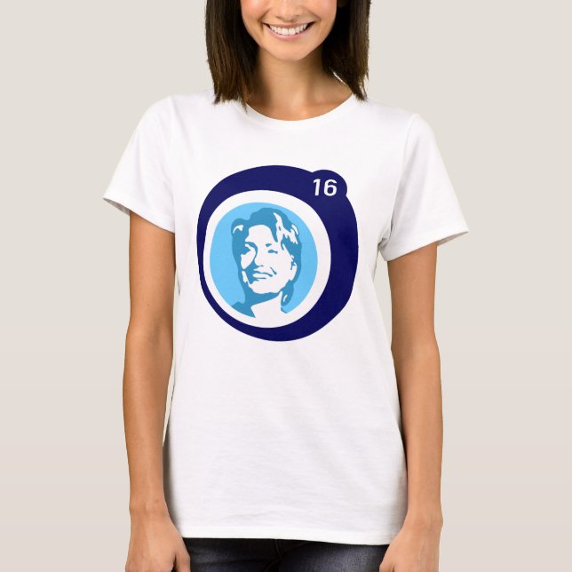 Camiseta hillary clinton burbuja azul (Anverso)