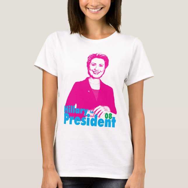 Camiseta Hillary Clinton for President (Anverso)