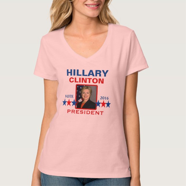 Camiseta Hillary Clinton para el presidente 2016 (Anverso)