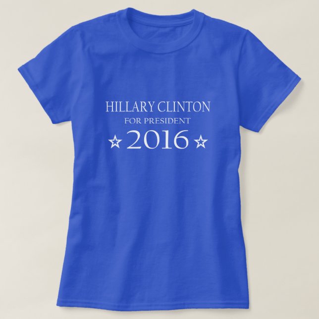 Camiseta Hillary Clinton para la presidencia 2016 (Diseño del anverso)