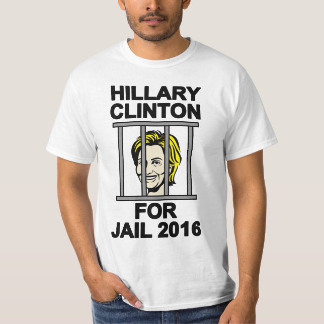 Camiseta Hillary Clinton por la cárcel 2016 (Anverso)