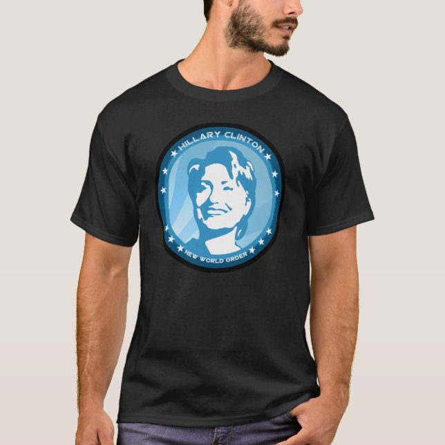 Camiseta hillary clinton : rayos azules : (Anverso)