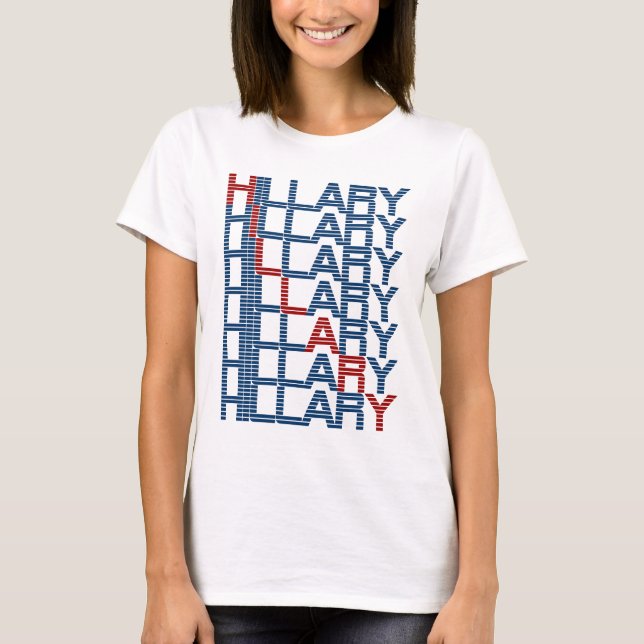 Camiseta hillary clinton textStacks (Anverso)