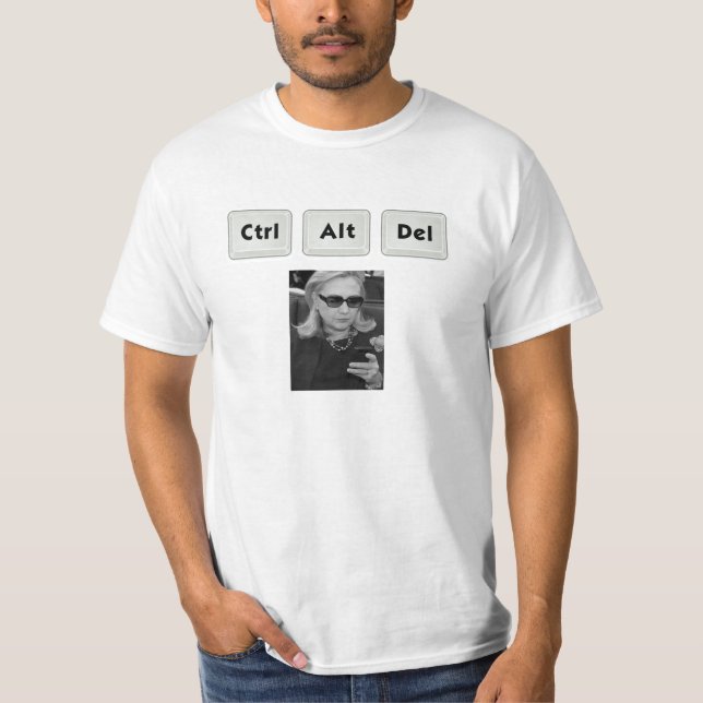 Camiseta Hillary: Ctrl-Alt-Del (Anverso)