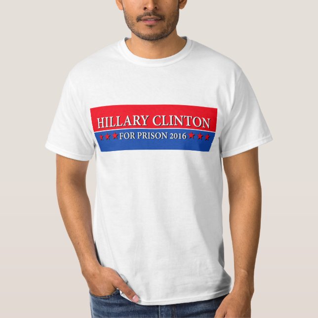 CAMISETA "HILLARY PARA LA PRISIÓN 2016 " (Anverso)