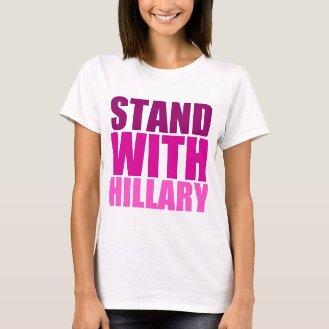 Camiseta Hillary rosa 2016 (Anverso)