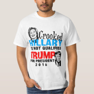Camiseta Hillary torcida Donald Trump para presidente Funny