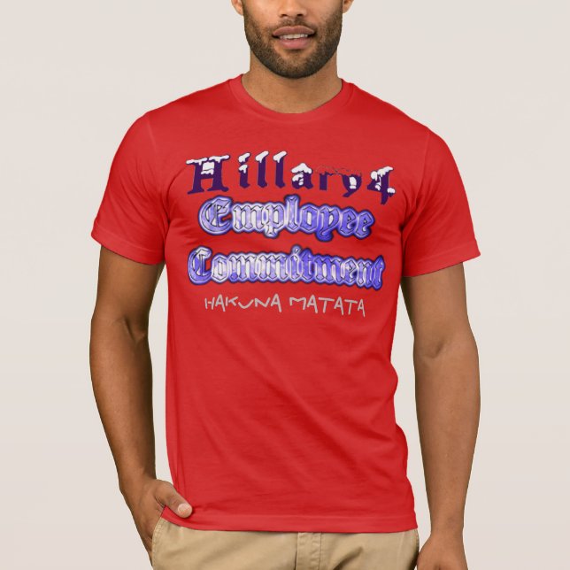 Camiseta Hillary USA vota presidente compromiso de los empl (Anverso)