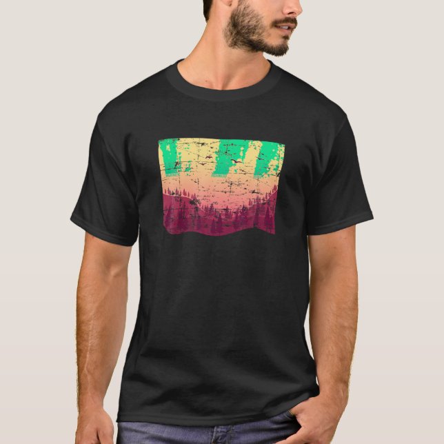 Camiseta Hills Forestales al Aire Libre Paisaje Vida silves (Anverso)