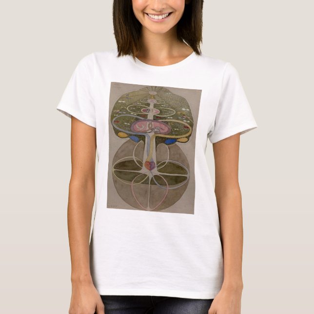 Camiseta Hilma Af Klint, Árbol del Conocimiento No1 Arte Re (Anverso)
