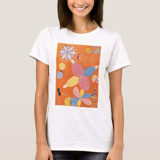 Camiseta Hilma Af Klint, La Diez Mayor No4, Arte Resumen (Anverso)