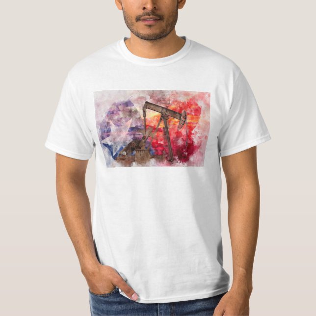 Camiseta Hilo de agua del icono de Texol con bandera de Tex (Anverso)