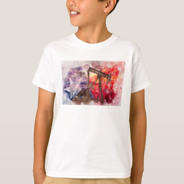 Camiseta Hilo de agua del icono de Texol con bandera de Tex (Anverso)