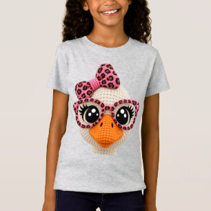 Camiseta Hilo de ganchillo falso Silly Goose Leopard Coquet