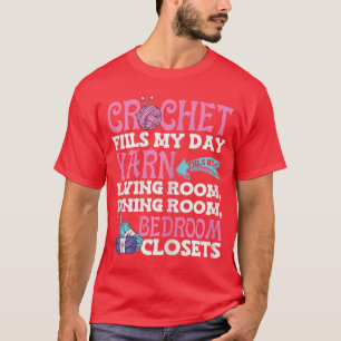 Camiseta Hilo de ganchillo llena mis días Ganchillo lindo G