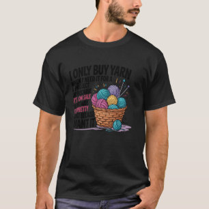 Camiseta Hilo De Tejer A Mano Crochet Vida Divertido Necesi