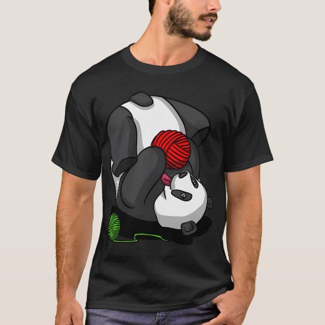 Camiseta Hilo de tejer oso panda (Anverso)