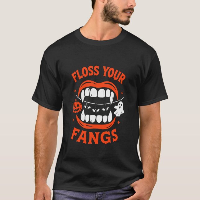 Camiseta Hilo Dental Divertido para Halloween (Anverso)