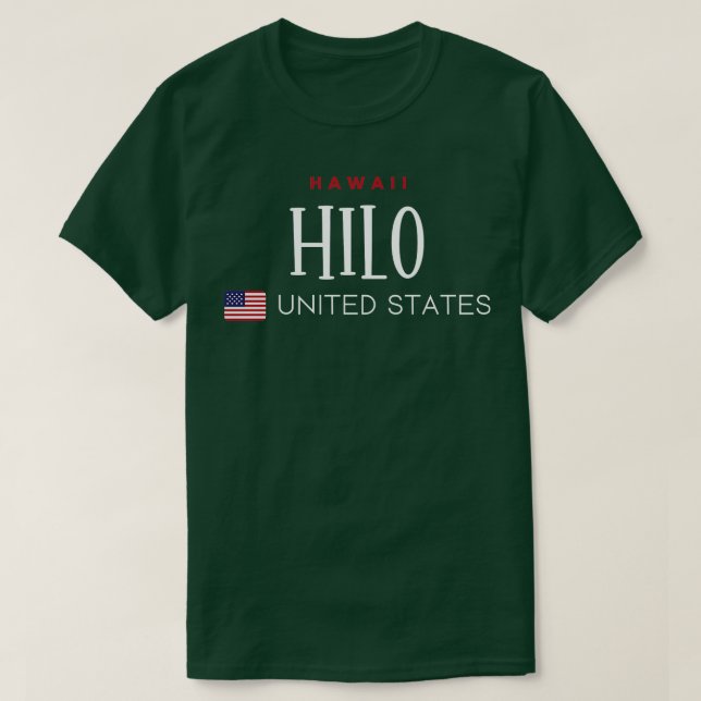 Camiseta Hilo Hawaii Estados Unidos TShirt 1 (Diseño del anverso)
