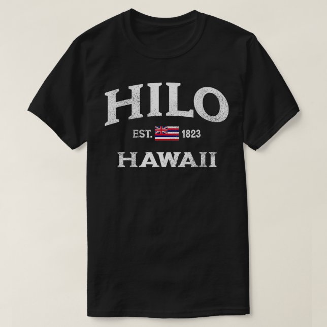 Camiseta Hilo Hawaii HI Vintage State Throwback Athletic (Diseño del anverso)