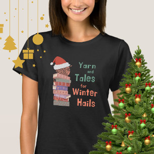 Camiseta Hilo y cuentos para el invierno saludan la Navidad