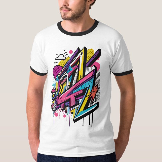 Camiseta Hilos de graffiti: Declaraciones al estilo urbano (Anverso)