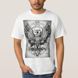 Camiseta "Hilos de pluma: Tachos de halcón en línea"