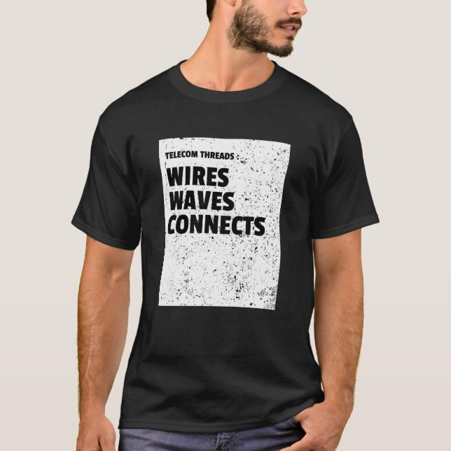 Camiseta Hilos de telecomunicaciones: cables, ondas, conexi (Anverso)