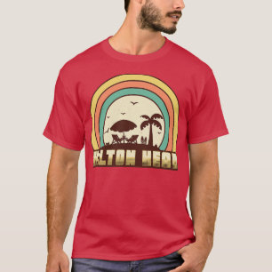 Camiseta Hilton Head Beach Retro Sunset Style