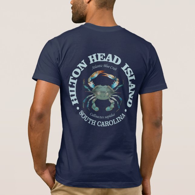 Camiseta Hilton Head (cangrejo azul) (Reverso)