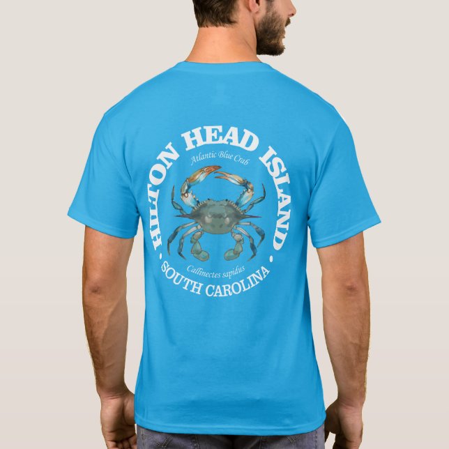 Camiseta Hilton Head (cangrejo azul) (Reverso)