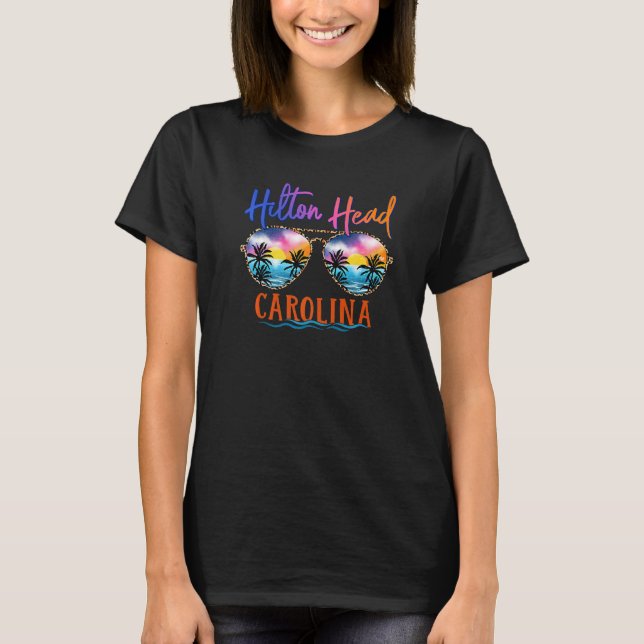 Camiseta Hilton Head Carolina Sunglasses Family Matching Va (Anverso)