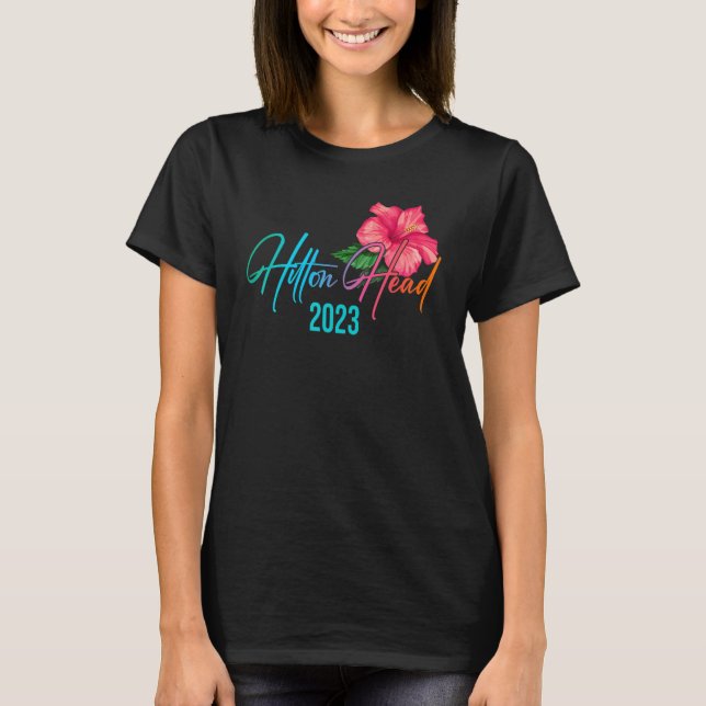 Camiseta Hilton Head desde Tropical Carolina Beach Luau Pa (Anverso)