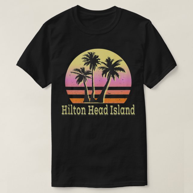 Camiseta Hilton Head Island Retro Beach Family Vacation (Diseño del anverso)