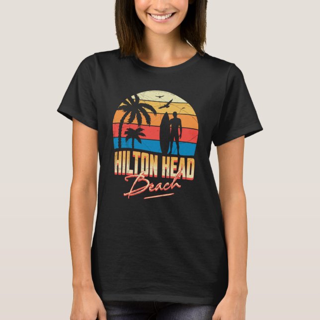 Camiseta Hilton Head South Carolina Surfing Surf Summer Vac (Anverso)