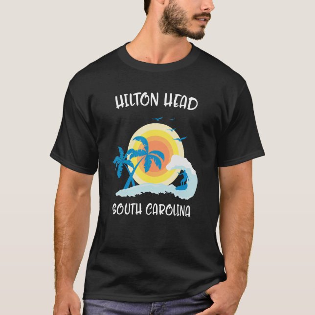 Camiseta Hilton Head South Carolina Vacation Surf Beach Fam (Anverso)