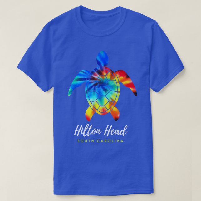 Camiseta Hilton Head South olina Sea Turtle Dye (Diseño del anverso)