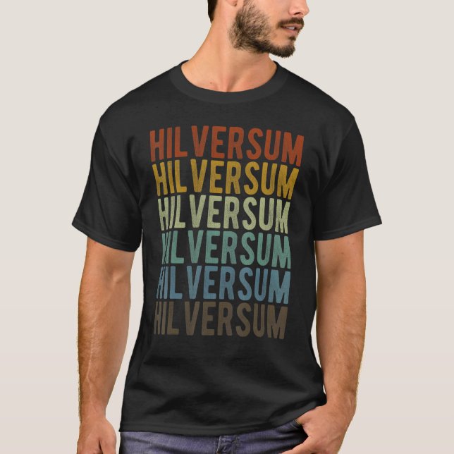 Camiseta Hilversum City Netherlands Retro (Anverso)