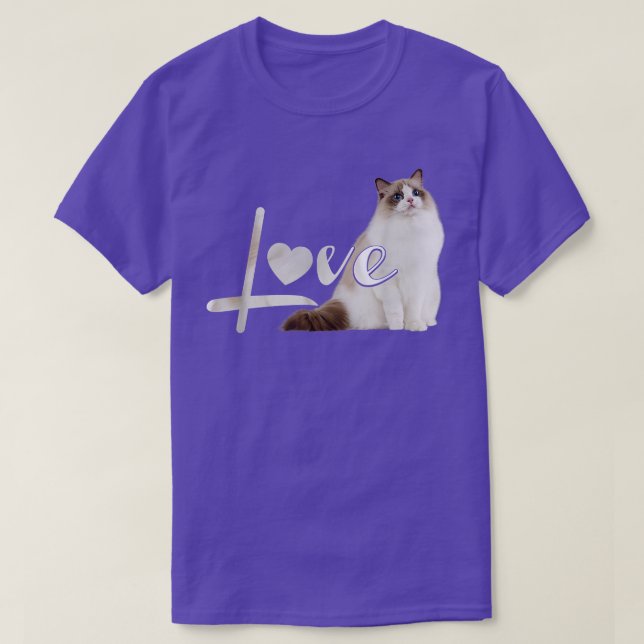 Camiseta Himalaya Birman Ragdoll Snowshoe LOVE Kitten  (Diseño del anverso)