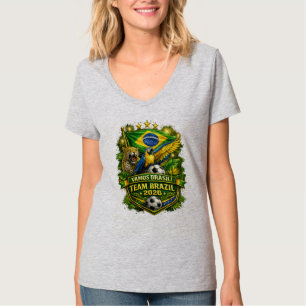 Camiseta Hincha de Fútbol de Brasil 2026 Jaguar y Guacamayo
