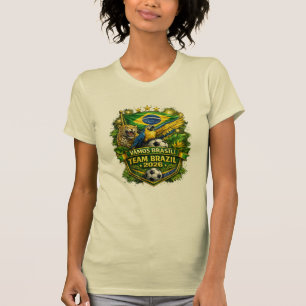 Camiseta Hincha de Fútbol de Brasil 2026 Jaguar y Guacamayo
