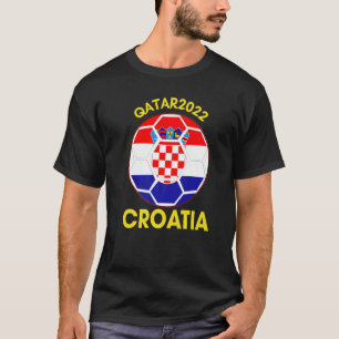 Camiseta Hincha de fútbol de Croacia 2022 Bandera de Croaci