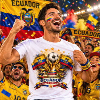 Camiseta Hincha de Fútbol de Ecuador Orgullo de Seguidor de