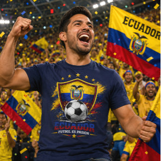 Camiseta Hincha de Fútbol de Ecuador Orgullo de Seguidor de