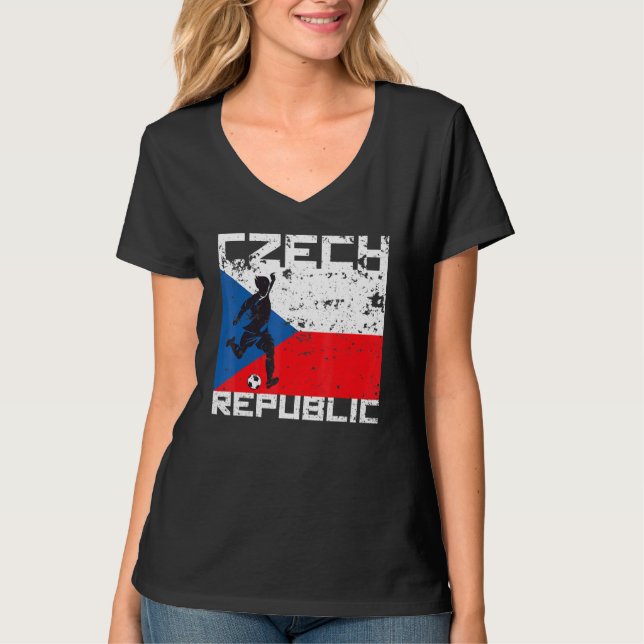 Camiseta Hincha de fútbol de la República Checa Bandera de  (Anverso)