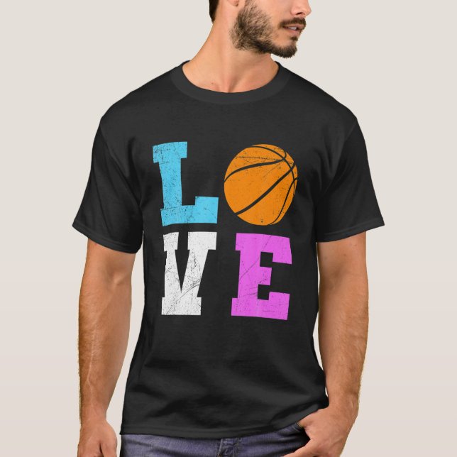 Camiseta Hincha del equipo de baloncesto de amor (Anverso)
