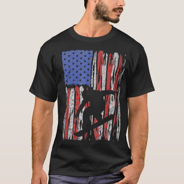 Camiseta Hincha estadounidense de bandera estadounidense Sn (Anverso)