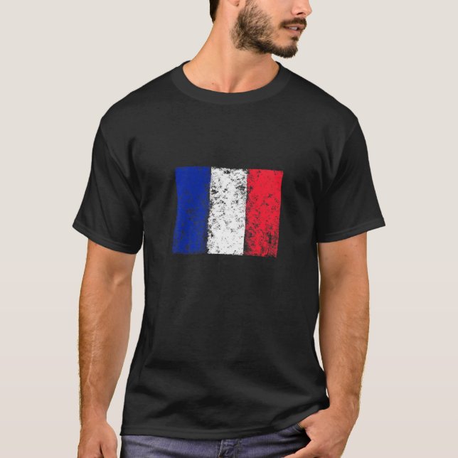 Camiseta Hincha hincha de la bandera de Francia (Anverso)